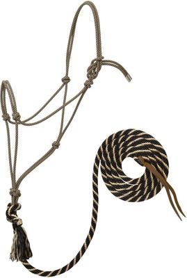 Show full view: Weaver Equine Silvertip No. 95 Rope Horse Halter & 10-ft Lead, Black/Tan slide 1 of 2