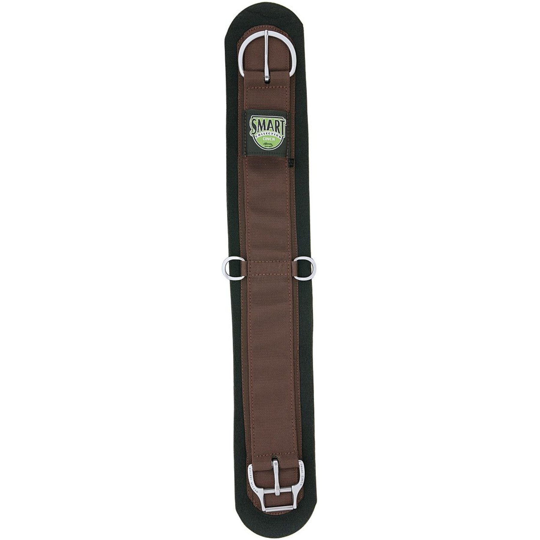 Weaver Equine Smart Cinch Felt Lined Straight & Roll Snug Horse Cinch Buckle, Brown, 26-in