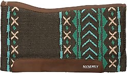 Weaver Equine Synergy Contoured Performance Western Saddle Pad, Charcoal/Turquoise