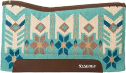 Weaver Equine Synergy Contoured Performance Western Saddle Pad, Wildflower - Baltic/Winter White