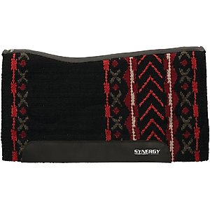Weaver Equine Synergy Flex Contour Performance Western Saddle Pad, Mojave - Black/Red Clay