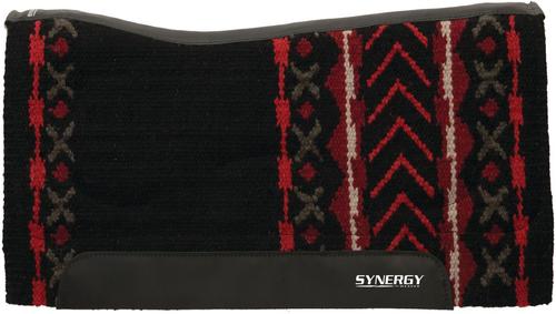 Show full view: Weaver Equine Synergy Flex Contour Performance Western Saddle Pad, Mojave - Black/Red Clay slide 1 of 6