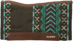 Weaver Equine Synergy Flex Contour Performance Western Saddle Pad, Mojave - Charcoal/Turquoise