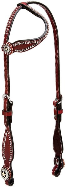 Show full view: Weaver Equine Texas Star Flat Sliding Ear Horse Headstall slide 1 of 1