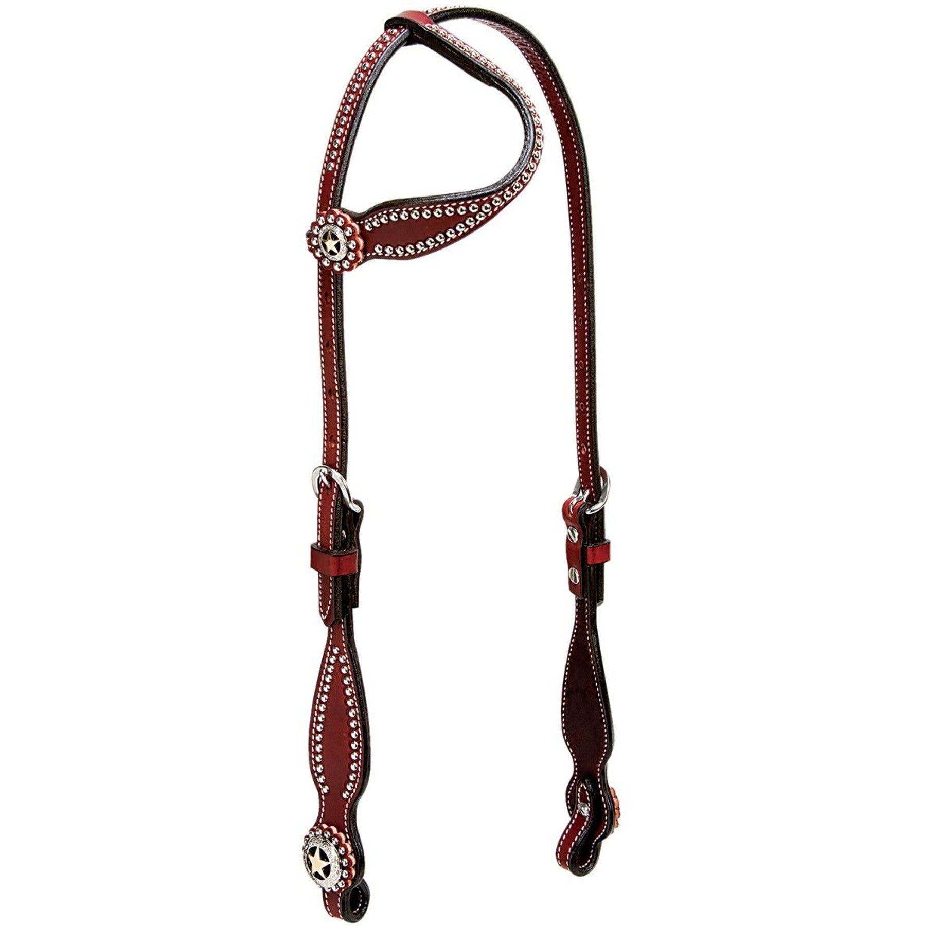 Weaver Equine Texas Star Flat Sliding Ear Horse Headstall