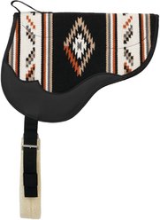 Weaver Equine Wool Blanket Top Bareback Saddle Pad, Black/Tan