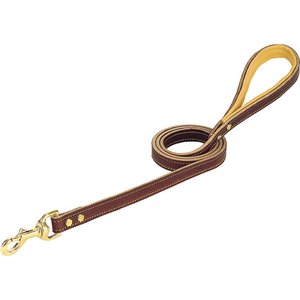 Weaver Pet Deer Ridge Leather Dog Leash, 4-ft long, 3/4-in wide
