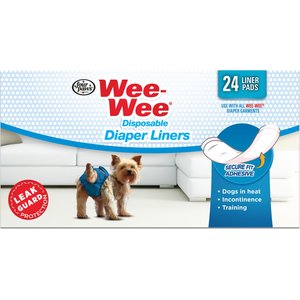 Wee-Wee Disposable Dog Diaper Liner Pads, 24 count