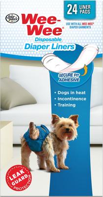 Show full view: Wee-Wee Disposable Dog Diaper Liner Pads, 24 count slide 4 of 11