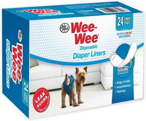 Show full view: Wee-Wee Disposable Dog Diaper Liner Pads, 24 count slide 8 of 11