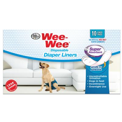 Show full view: Wee-Wee Disposable Dog Diaper Super Absorbent Liner Pads, 10 count slide 1 of 11