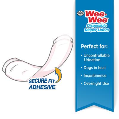 Show full view: Wee-Wee Disposable Dog Diaper Super Absorbent Liner Pads, 10 count slide 3 of 11