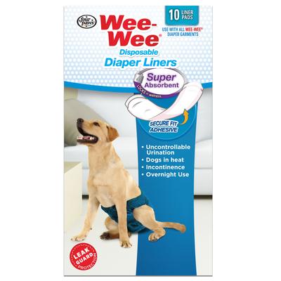 Show full view: Wee-Wee Disposable Dog Diaper Super Absorbent Liner Pads, 10 count slide 4 of 11