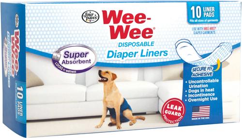 Show full view: Wee-Wee Disposable Dog Diaper Super Absorbent Liner Pads, 10 count slide 7 of 11
