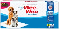 Wee-Wee Extra Large Puppy Pee Pads, 28 x 34-in, 40 count + Cadet Gourmet Chicken & Apple Wraps Dog Treats slide 2 of 9
