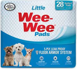 Wee-Wee Housebreaking Pads for Little Dogs, 16.5" x 23.5", 28 count + Disposable Doggie Diapers, Small, 12 count slide 2 of 9