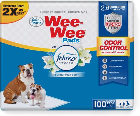 Show full view: Wee-Wee Odor Control Dog Pee Pads, 22 x 23-in + Nylabone DuraChew Ring Dog Toy slide 2 of 11