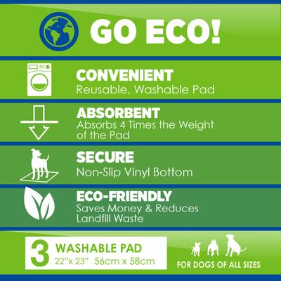 Show full view: Wee-Wee Premium Patch Washable Dog Pee Pad, 22 x 23 in, 3 count, Unscented slide 6 of 8