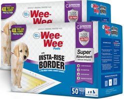 Wee-Wee Super Absorbent Dog Pads with Insta-Rise Border, 22 x 23-in, 100 count