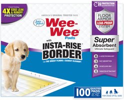 Wee-Wee Super Absorbent Dog Pee Pads with Insta-Rise Border, 22 x 23-in, 100 count slide 1 of 9