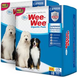 Wee-Wee Superior Performance Dog Pee Pads, Gigantic: 27.5 x 44-in, 36 count