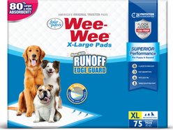 Wee-Wee Pads Superior Performance with Runoff Edge Guard Dog Pee Pads, X-Large, 28 x 34-in, 75 count