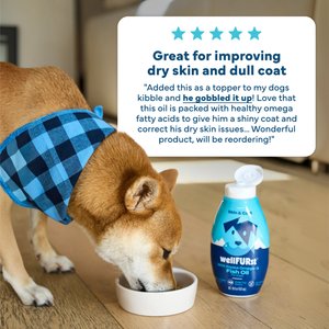 WellFURst Wild Alaska Omega-3 Fish Oil Skin & Coat Health Supplement for Dogs, 18-fl oz bottle