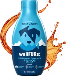 WellFURst Wild Alaska Omega-3 Fish Oil Skin & Coat Health Supplement for Dogs, 18-fl oz bottle