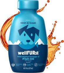 WellFURst Wild Alaska Omega-3 Fish Oil Skin & Coat Health Supplement for Dogs, 8-fl oz bottle slide 1 of 9