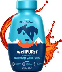 WellFURst Wild Alaska Omega-3 Salmon Oil Skin & Coat Health Supplement for Dogs, 8-fl oz bottle