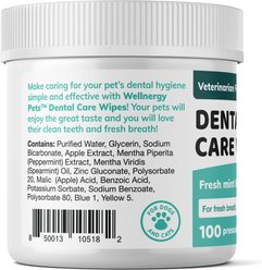 Wellnergy Pets Dental Care Dog Wipes, 100 count slide 2 of 3