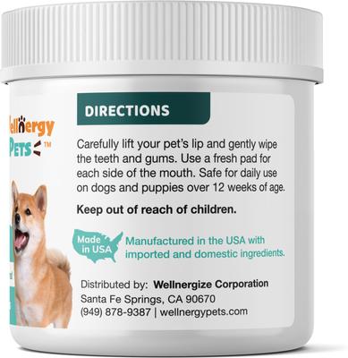 Show full view: Wellnergy Pets Dental Care Dog Wipes, 100 count slide 4 of 4