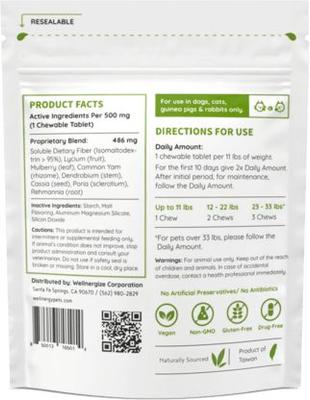 Show full view: Wellnergy Pets Herbal Qbow Eye & Vision Supplement for Dogs & Cats, 60 count slide 3 of 3