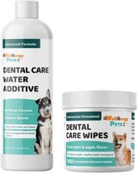 Wellnergy Pets Wipes & Water Additive Dog Dental Care Kit