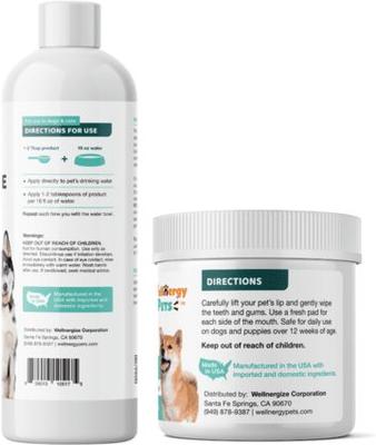 Show full view: Wellnergy Pets Wipes & Water Additive Dog Dental Care Kit slide 3 of 4