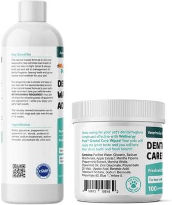 Show full view: Wellnergy Pets Wipes & Water Additive Dog Dental Care Kit slide 4 of 4