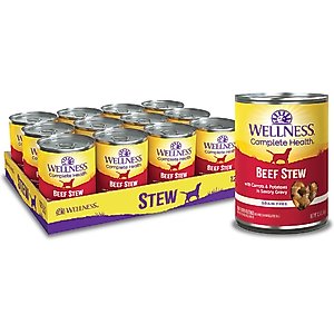 Wellness Beef Stew with Carrots & Potatoes Grain-Free Canned Dog Food, 12.5-oz, case of 12