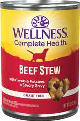 Wellness Beef Stew with Carrots & Potatoes Grain-Free Canned Dog Food, 12.5-oz, case of 12 slide 2 of 8