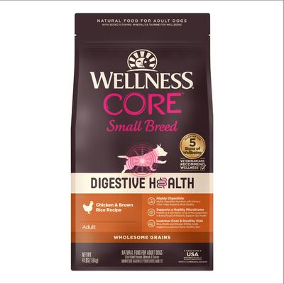 Show full view: Wellness Belly Digestive Health Support Pumpkin Flavor Chew Supplements + CORE Wholesome Grains Chicken & Brown Rice Recipe Small Breed Dry Dog Food slide 6 of 9