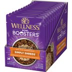 Wellness Bowl Boosters Simply Shreds Chicken Liver & Broccoli Natural Grain-Free Wet Dog Food Mixer or Topper, 2.8-oz pouch, case of 12