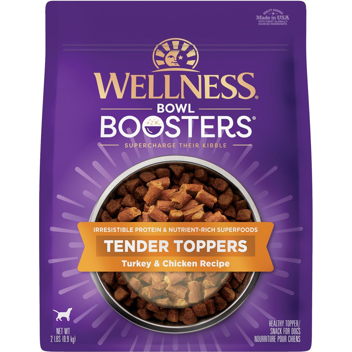 Wellness Bowl Boosters Tender Turkey & Chicken Dog Food Topper, 2-lb bag