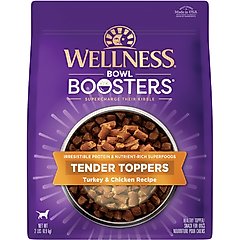 Wellness Bowl Boosters Tender Turkey & Chicken Dog Food Topper, 2-lb bag