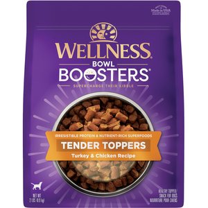 Wellness Bowl Boosters Tender Turkey & Chicken Dog Food Topper, 2-lb bag