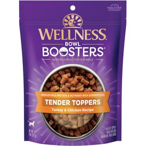 Wellness Bowl Boosters Tender Turkey & Chicken Dog Food Topper, 8-oz bag