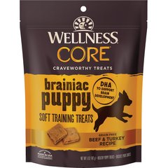 Wellness CORE Brainiac Puppy Beef & Turkey Training Soft Dog Treats, 5-oz bag