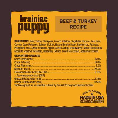 Show full view: Wellness CORE Brainiac Puppy Beef & Turkey Training Soft Dog Treats, 5-oz bag slide 8 of 12