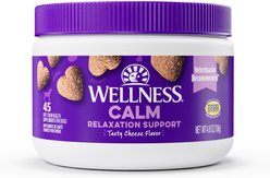 Wellness Calm Relaxation Support Cheese Flavor Chew Supplements for Dogs, 45 count