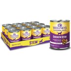 Wellness Chicken Stew with Peas & Carrots Grain-Free Natural Canned Dog Food, 12.5-oz, case of 12