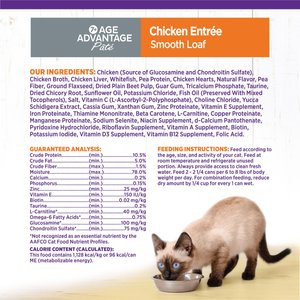 Wellness Complete Health Age Advantage Chicken Pate Wet Cat Food, 3-oz can, 24 count