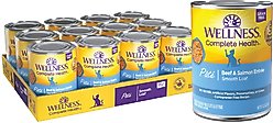 Wellness Complete Health Beef & Salmon Formula Grain-Free Canned Cat Food, 12.5-oz, case of 12